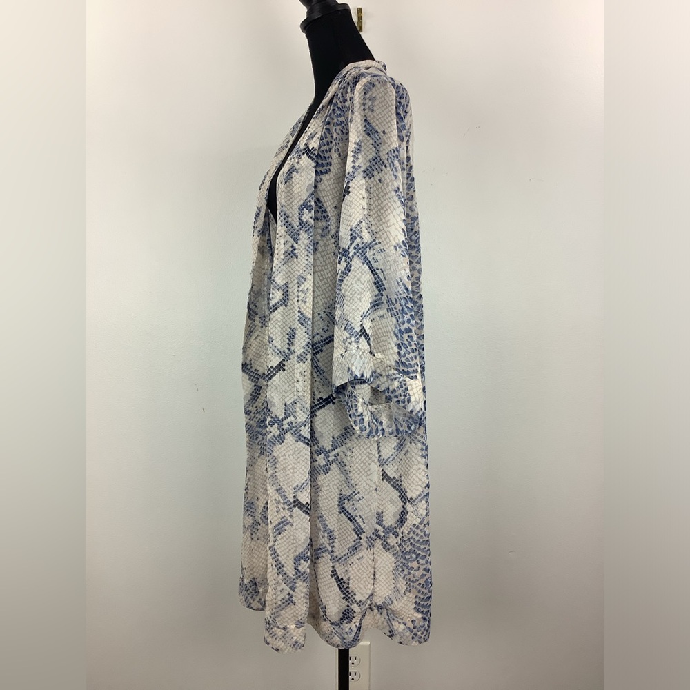 Karlie Snakeskin print cardigan one size chiffon - Picture 3 of 10